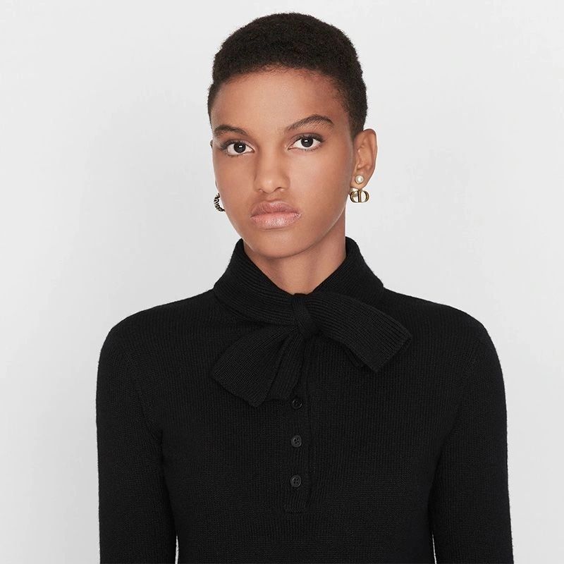 Dior Tribales Earrings Antique CD and White Resin Pearls Gold - Image 3