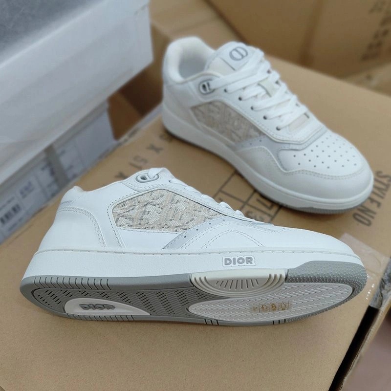 Dior B27 Sneakers Unisex World Tour Onlique Galaxy Calfskin and Suede White - Image 4