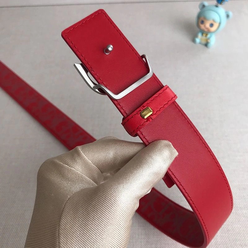 Dior World Tour Reversible Belt Oblique Calfskin Red - Image 4