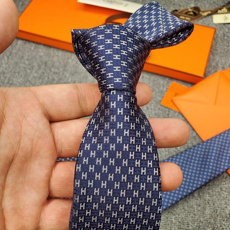 Hermes Alter Ego Tie In Dark Blue - Image 3