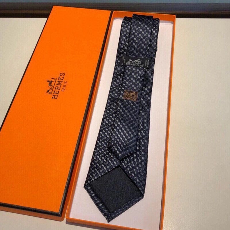 Hermes Alter Ego Tie In Navy Blue - Image 3