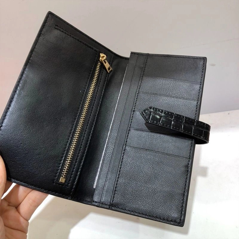 Hermes Bearn Wallet Alligator Leather Gold Hardware In Black - Image 3
