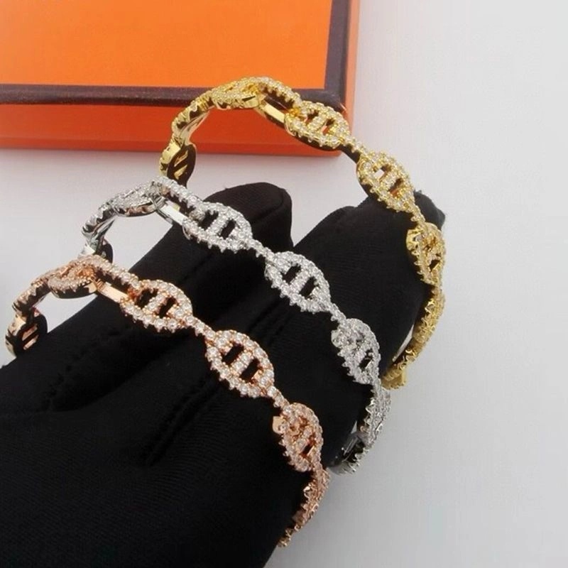 Hermes Chaine D'Ancre Bracelets With Crystals - Image 3