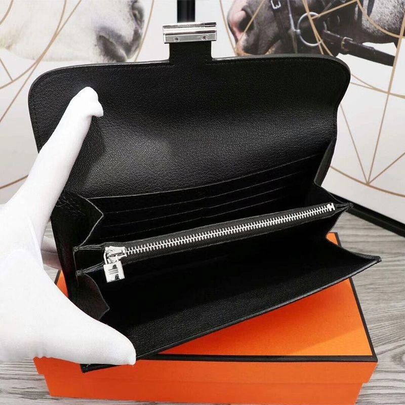 Hermes Constance Wallet Epsom Leather Palladium Hardware In Black - Image 3