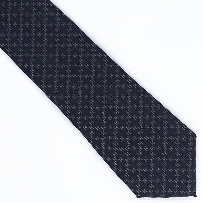 Hermes Faconnee H Tie In Black - Image 5