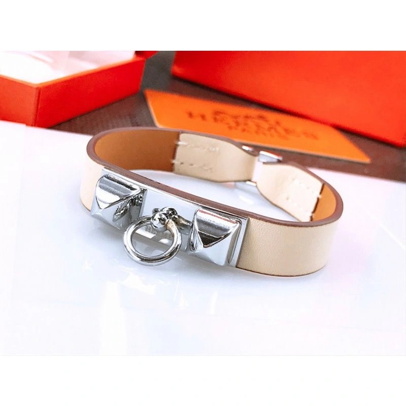 Hermes Micro Rivale Bracelets Swift Calfskin Silver Hardware - Image 6