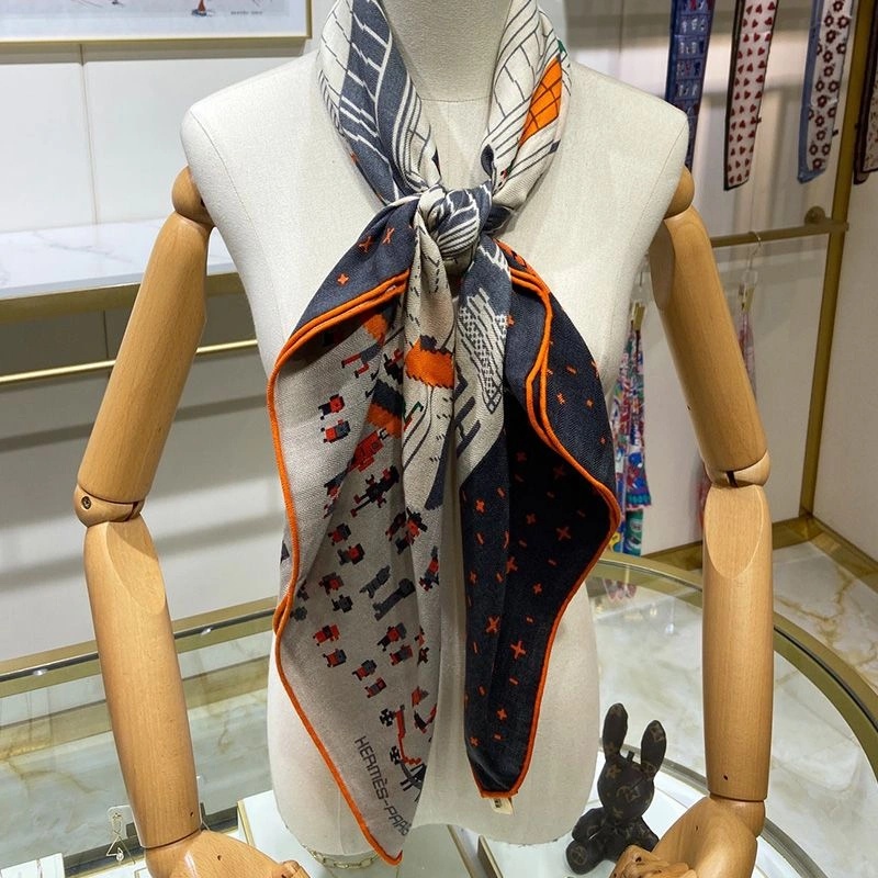 Hermes Parcours Sans Faute Scarf 100 In Blue - Image 3