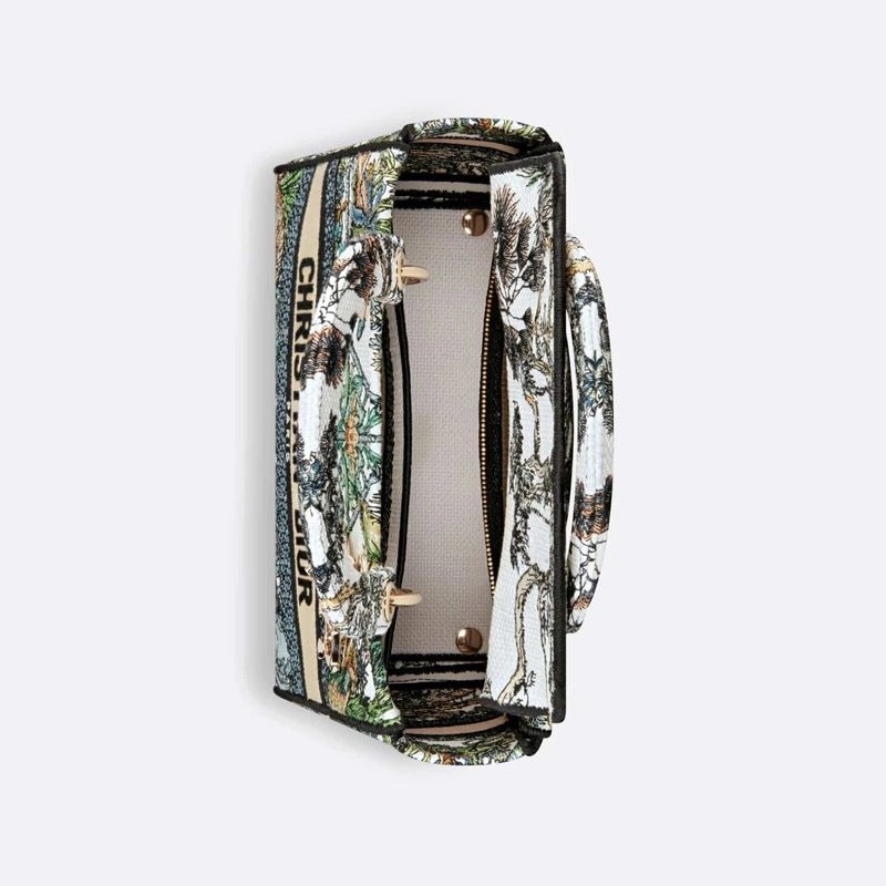 Medium Lady D-lite Bag Etoile de Voyage Motif Canvas Multicolor - Image 4