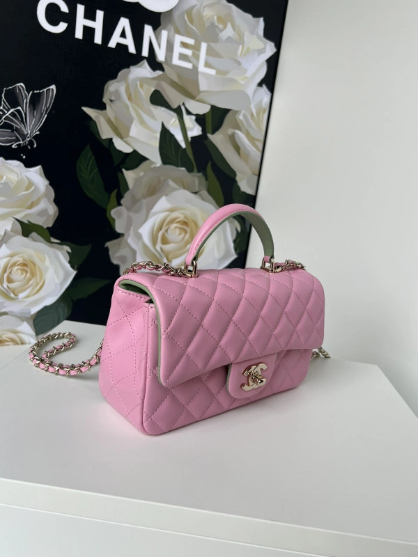 Trendy CHANEL FLAP BAG WITH TOP HANDLE-20*12*6cm 924 - Image 4